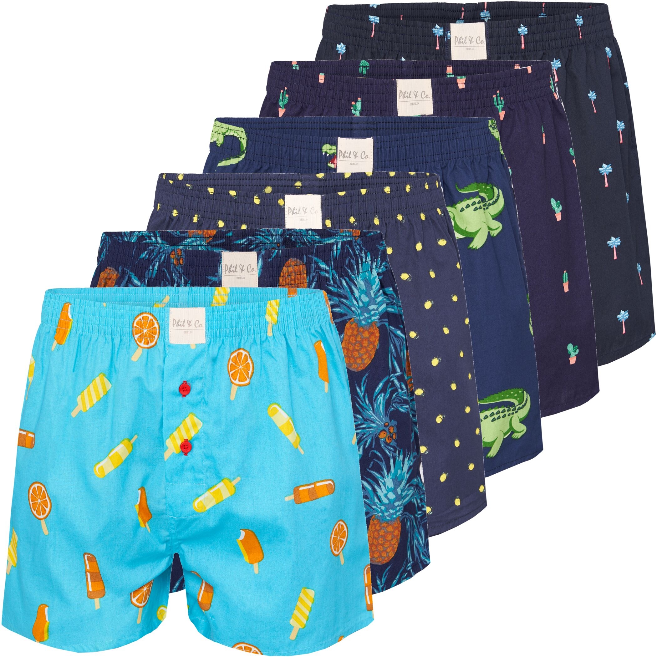 Men's Wide Boxer 6-Pack Design 724b