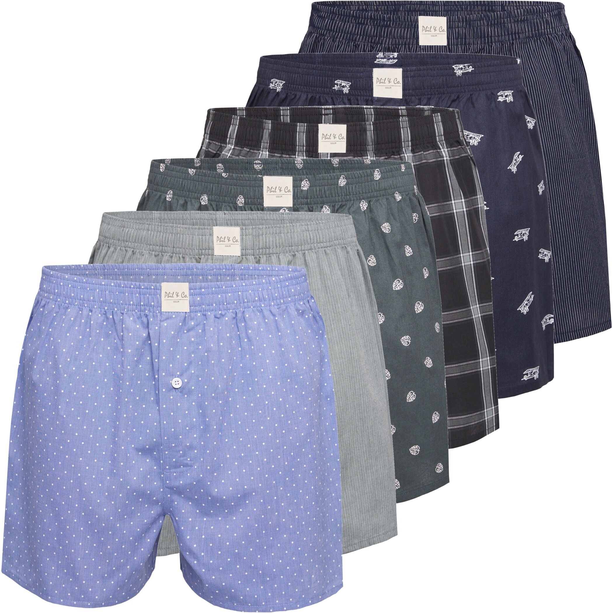 Herren Webboxer 6er Pack Design 205