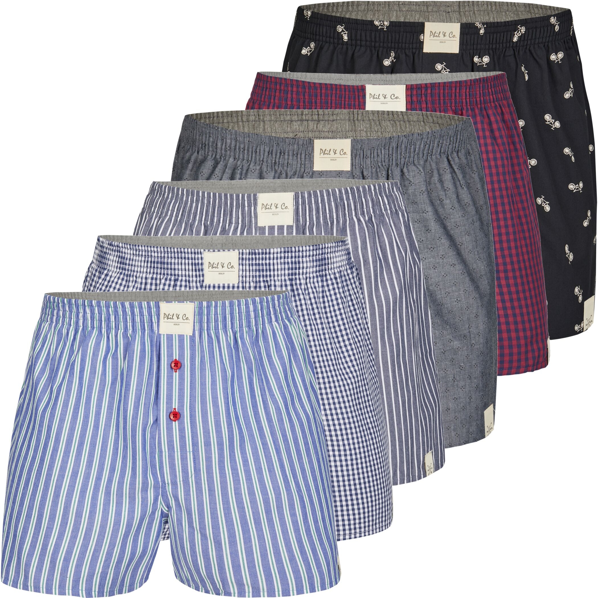 Herren Webboxer 6er Pack Design 197