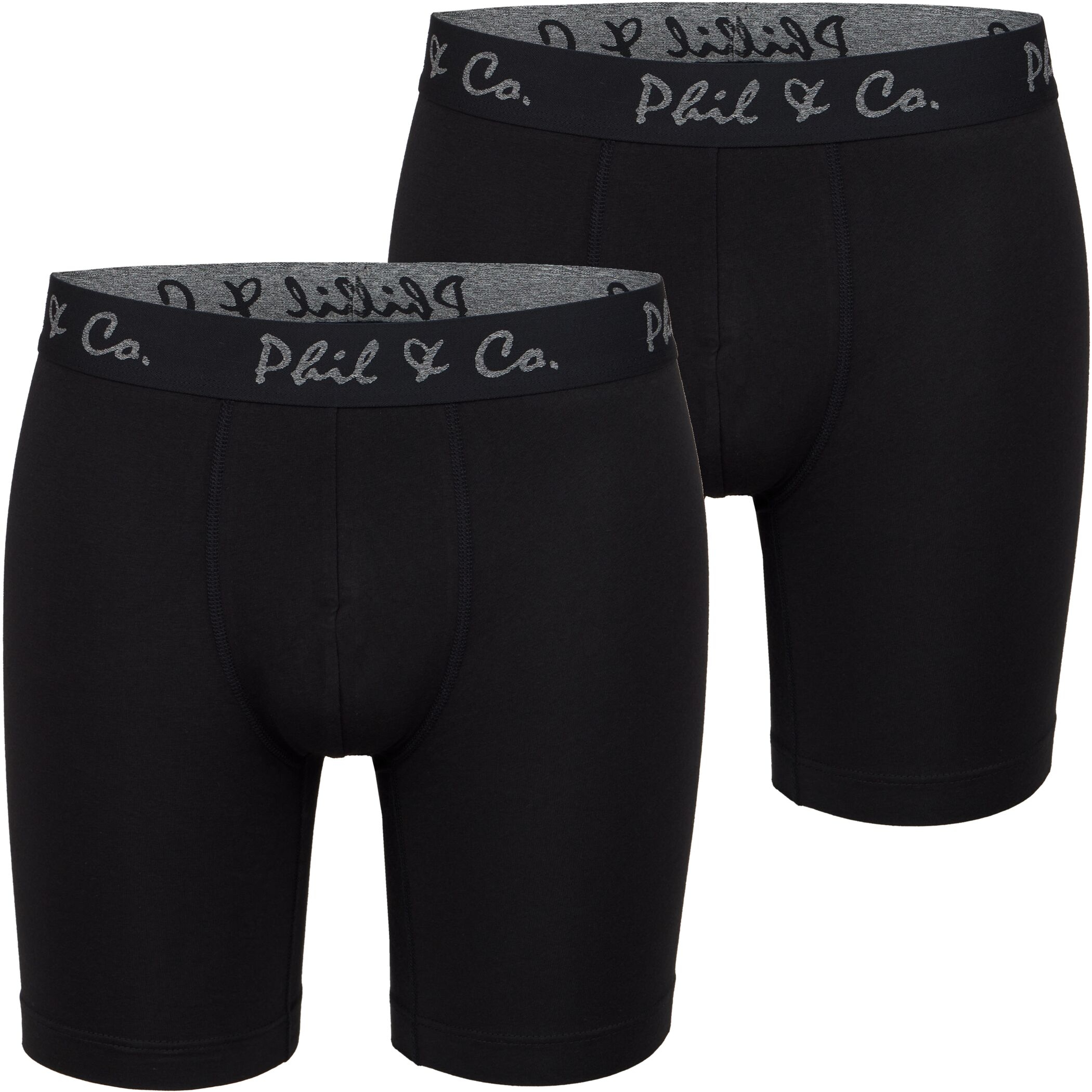 Herren Longboxer 2er Pack Schwarz