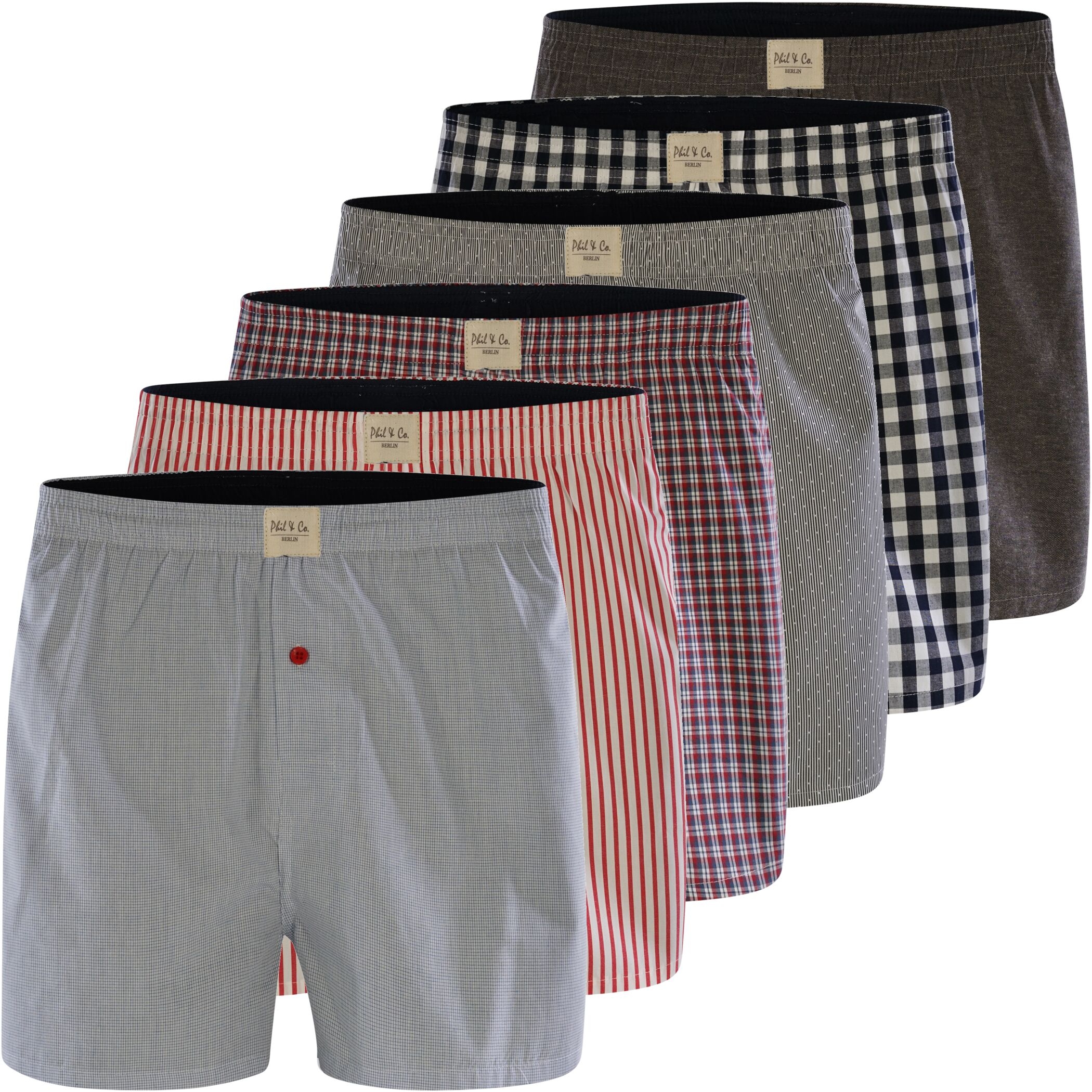 Herren Webboxer 6er Pack Design 904