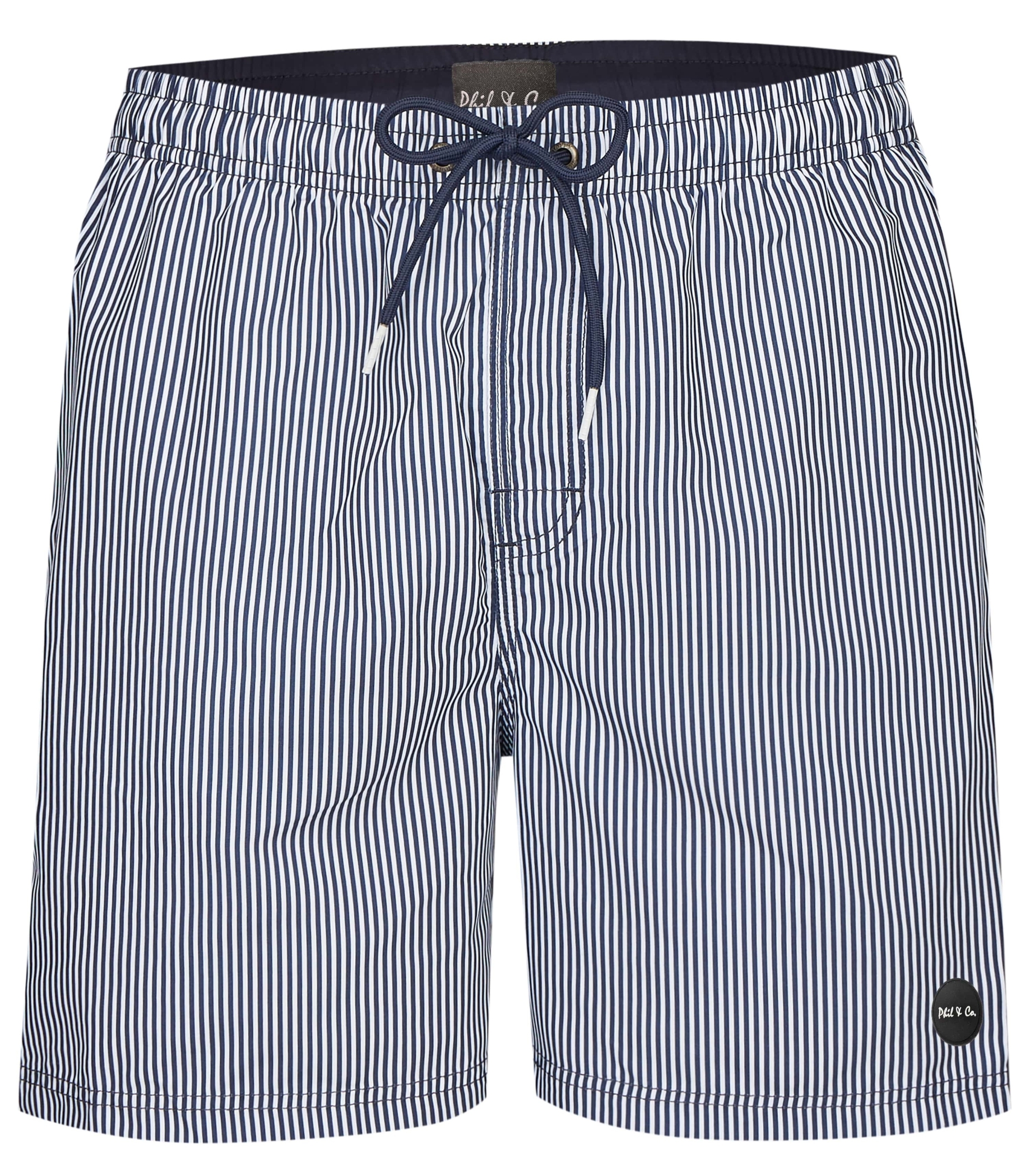 Men's Swim Shorts Striped Blue White