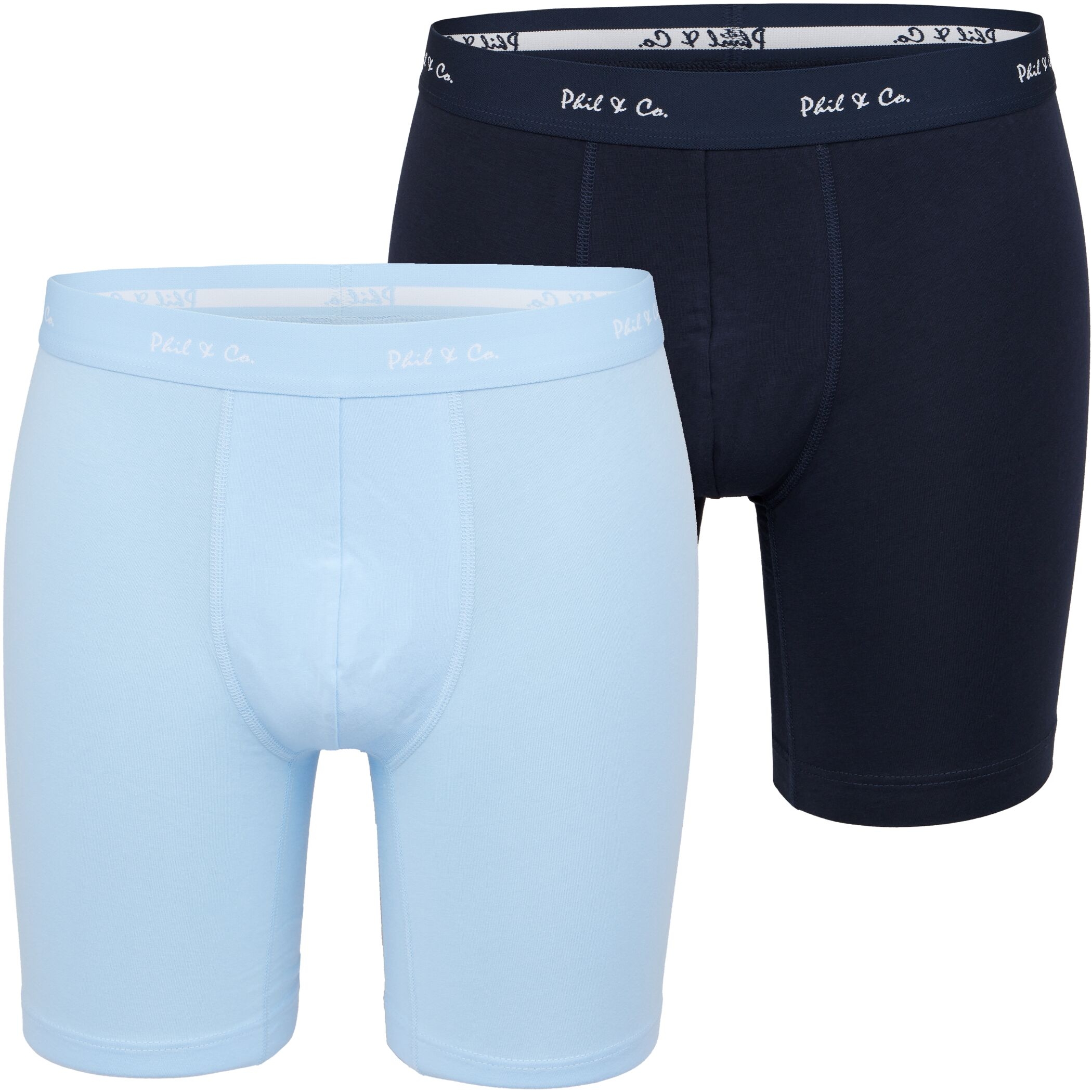 Herren Longboxer 2er Pack Schwarz Blau