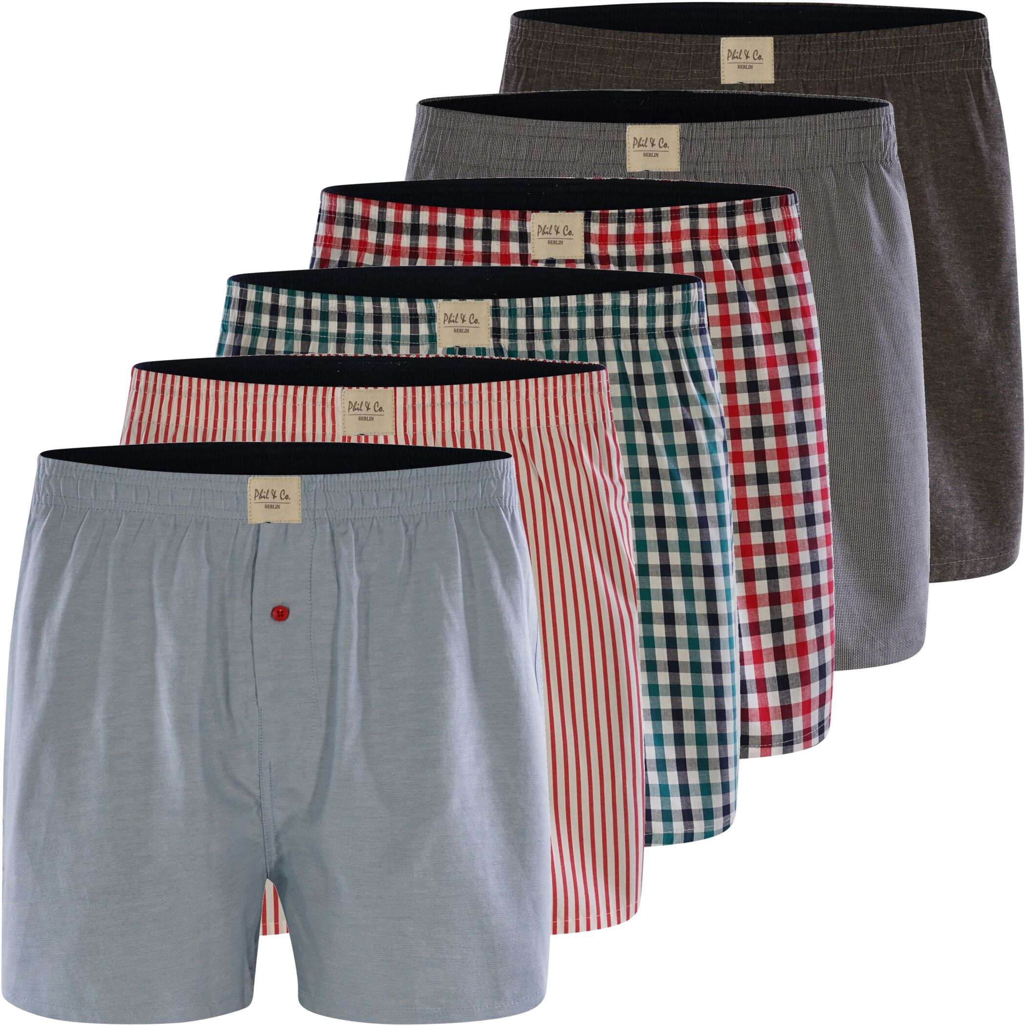 Herren Webboxer 6er Pack Design 901