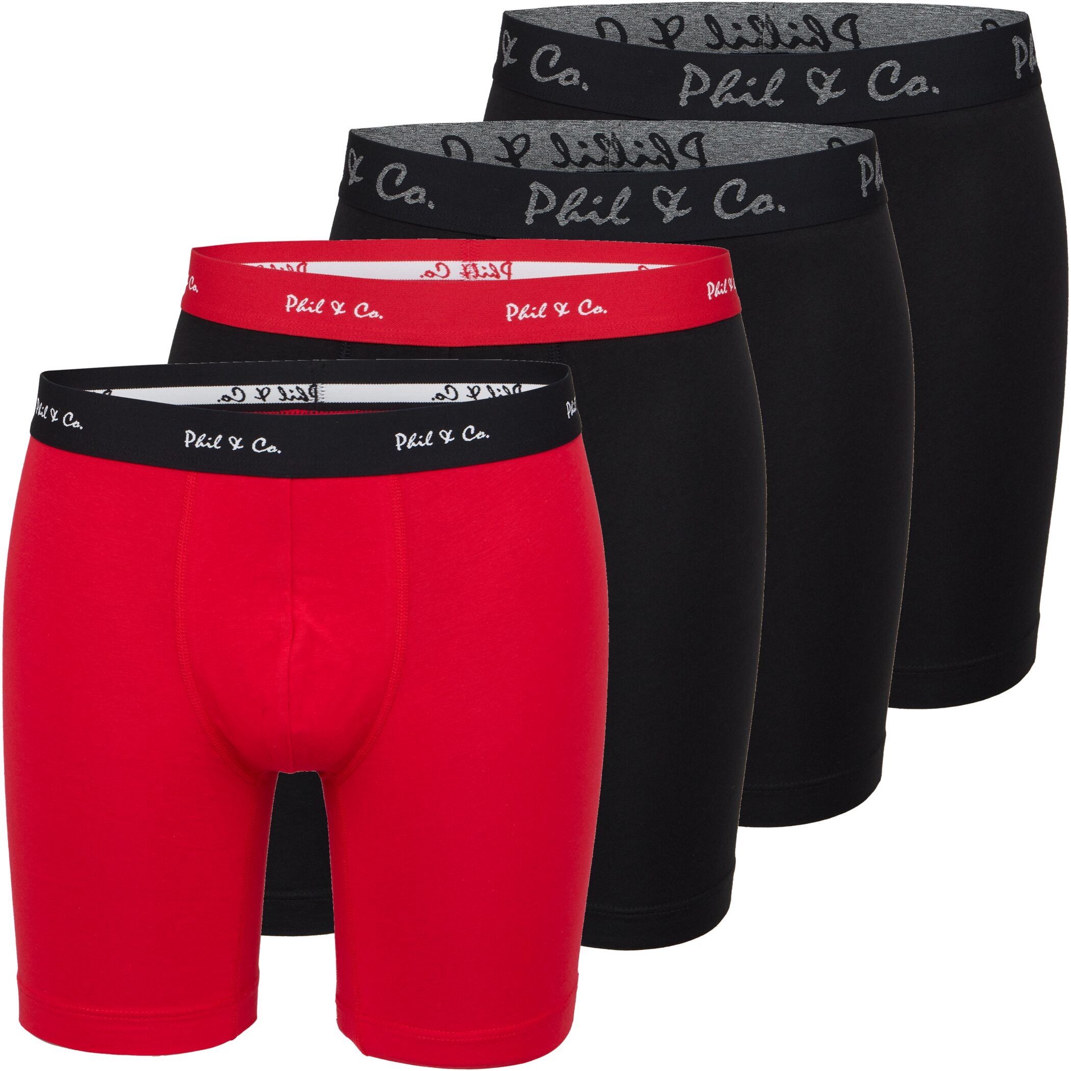 Men's Boxer Brief 4-Pack Black Red